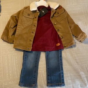NWT Boys 3-piece set with jacket, jeans, and tee (2T) by 7 For All Mankind